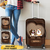 Personalized Dog Lover Luggage Cover Printed 22MAY-LN07