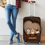 Personalized Dog Lover Luggage Cover Printed 22MAY-LN07