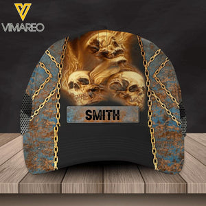 Personalized Skull Peaked Cap Printed NQDT0505