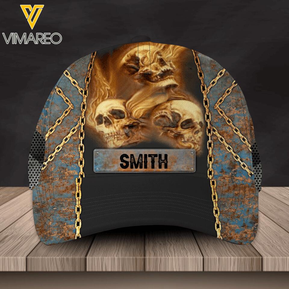 Personalized Skull Peaked Cap Printed NQDT0505