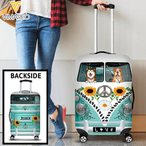 DH Personalized Dog Lover Luggage Cover Printed DT095