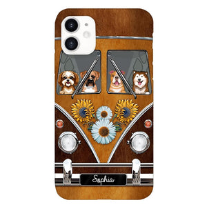 Personalized Dog Sunflower Phone Case Printed 22MAY-DT09