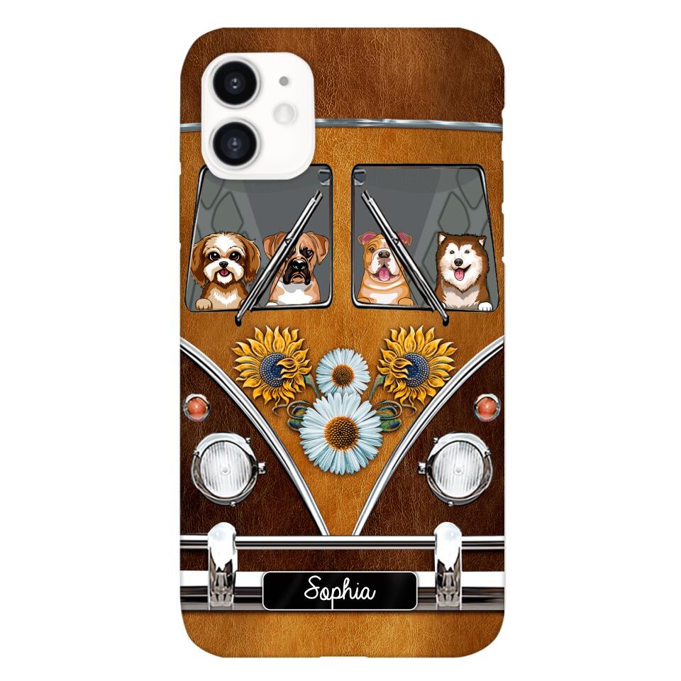 Personalized Dog Sunflower Phone Case Printed 22MAY-DT09