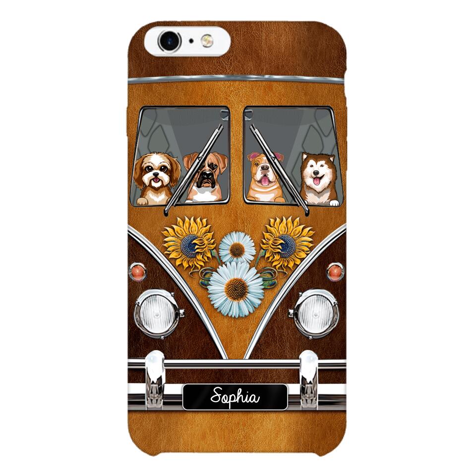 Personalized Dog Sunflower Phone Case Printed 22MAY-DT09