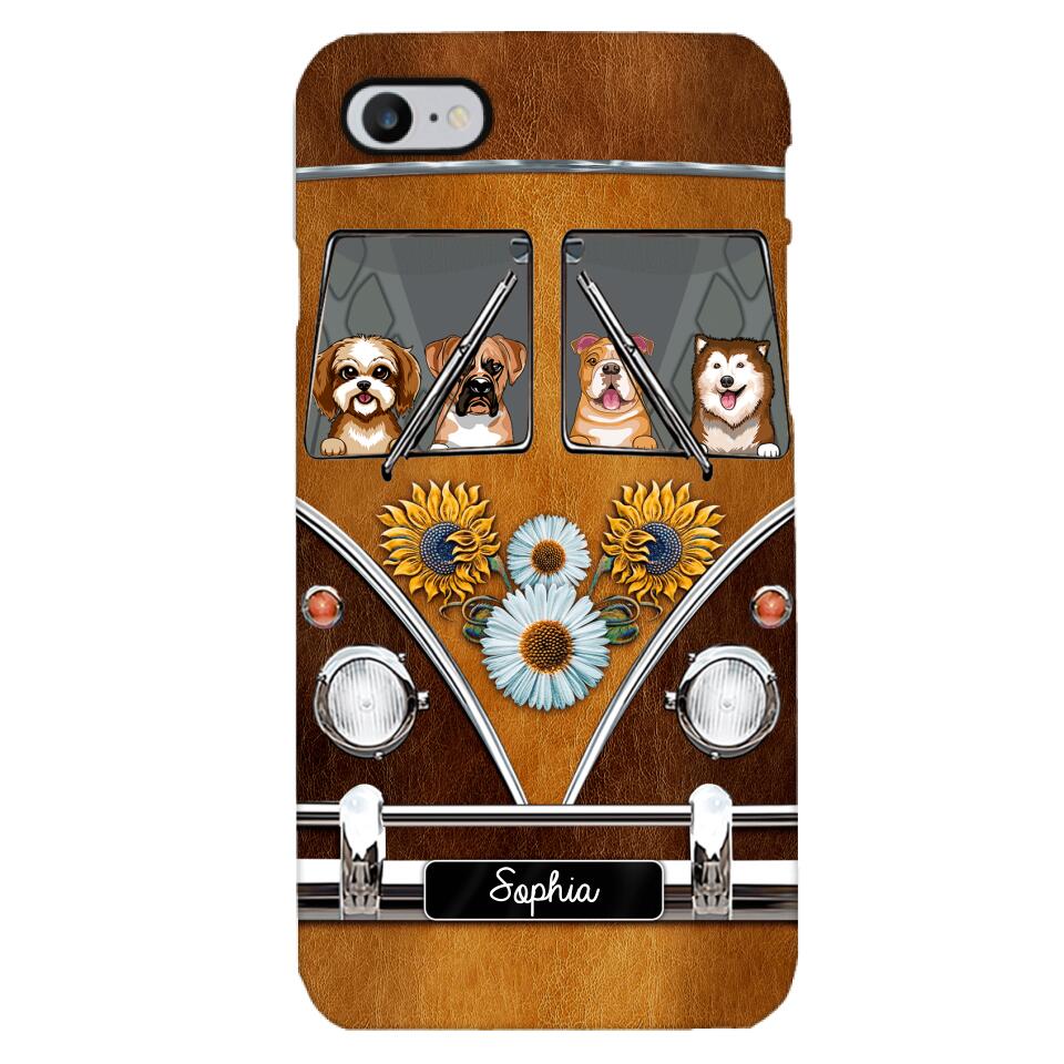 Personalized Dog Sunflower Phone Case Printed 22MAY-DT09