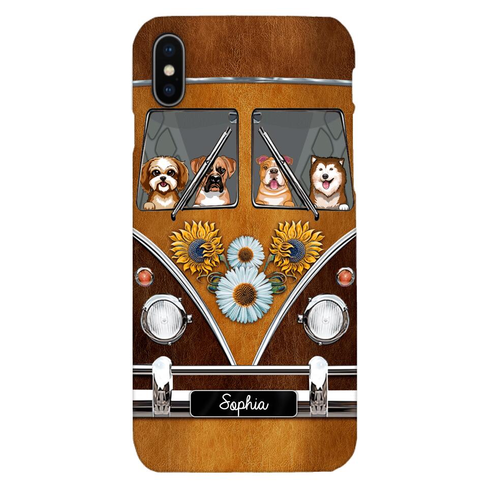 Personalized Dog Sunflower Phone Case Printed 22MAY-DT09