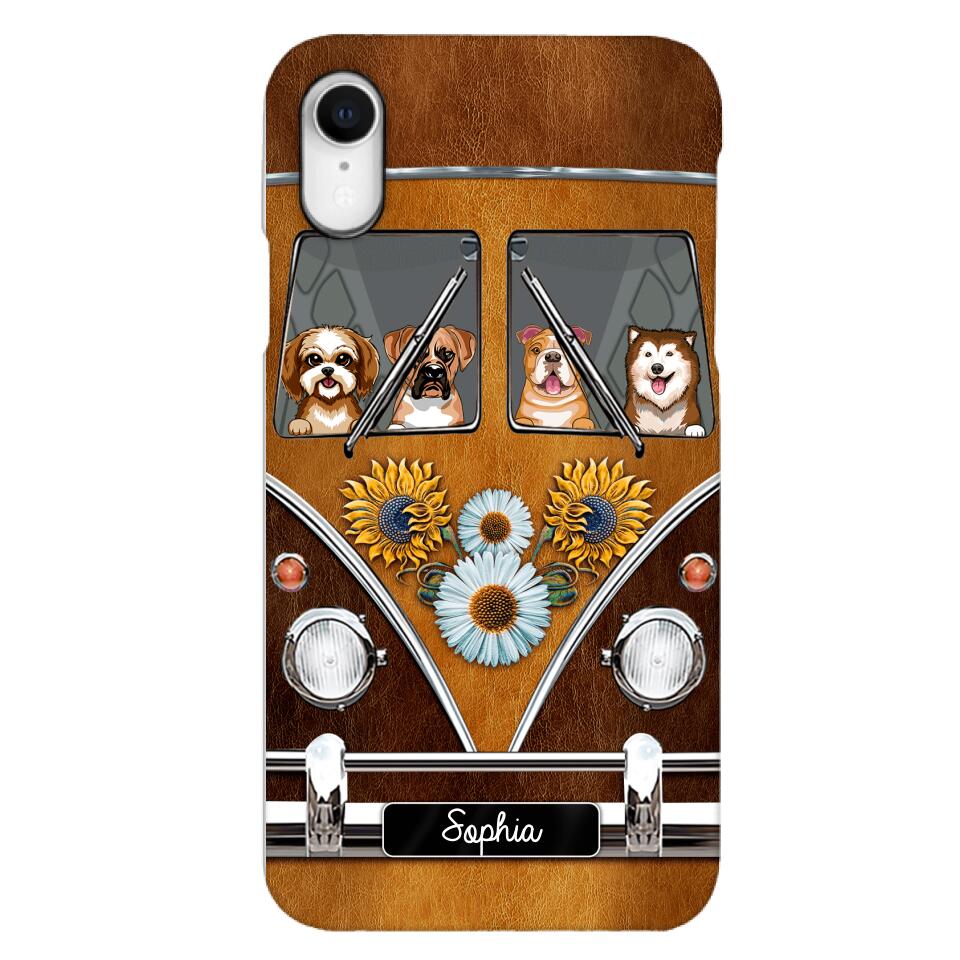 Personalized Dog Sunflower Phone Case Printed 22MAY-DT09