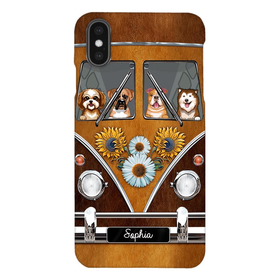 Personalized Dog Sunflower Phone Case Printed 22MAY-DT09
