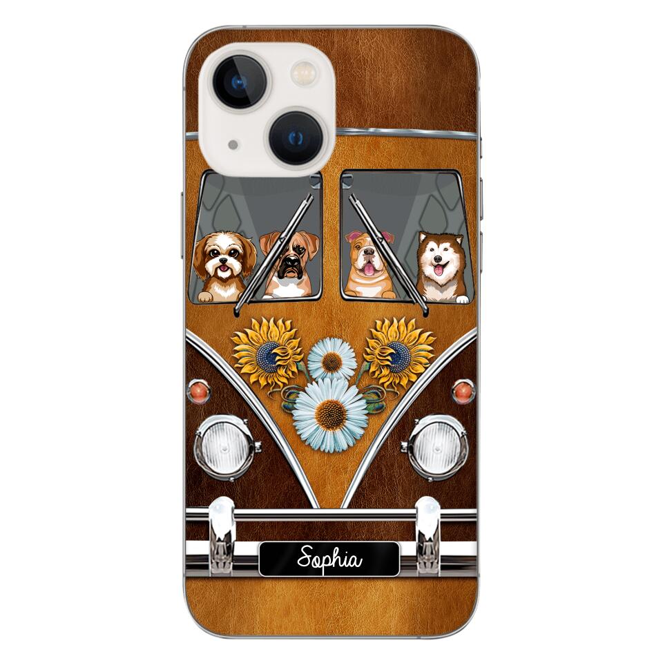 Personalized Dog Sunflower Phone Case Printed 22MAY-DT09