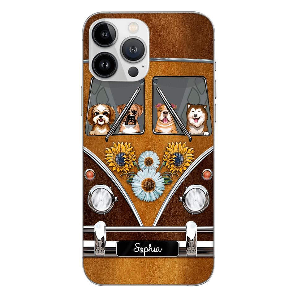 Personalized Dog Sunflower Phone Case Printed 22MAY-DT09