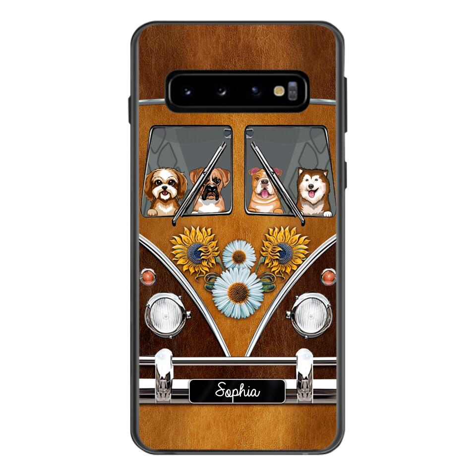 Personalized Dog Sunflower Phone Case Printed 22MAY-DT09