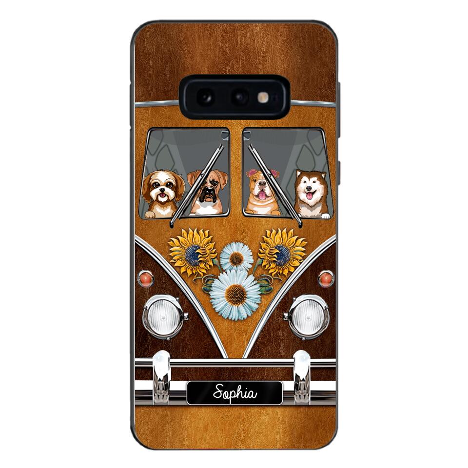 Personalized Dog Sunflower Phone Case Printed 22MAY-DT09