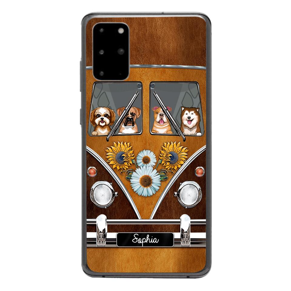 Personalized Dog Sunflower Phone Case Printed 22MAY-DT09