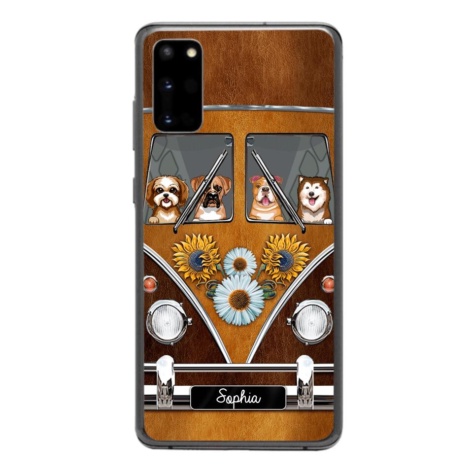 Personalized Dog Sunflower Phone Case Printed 22MAY-DT09