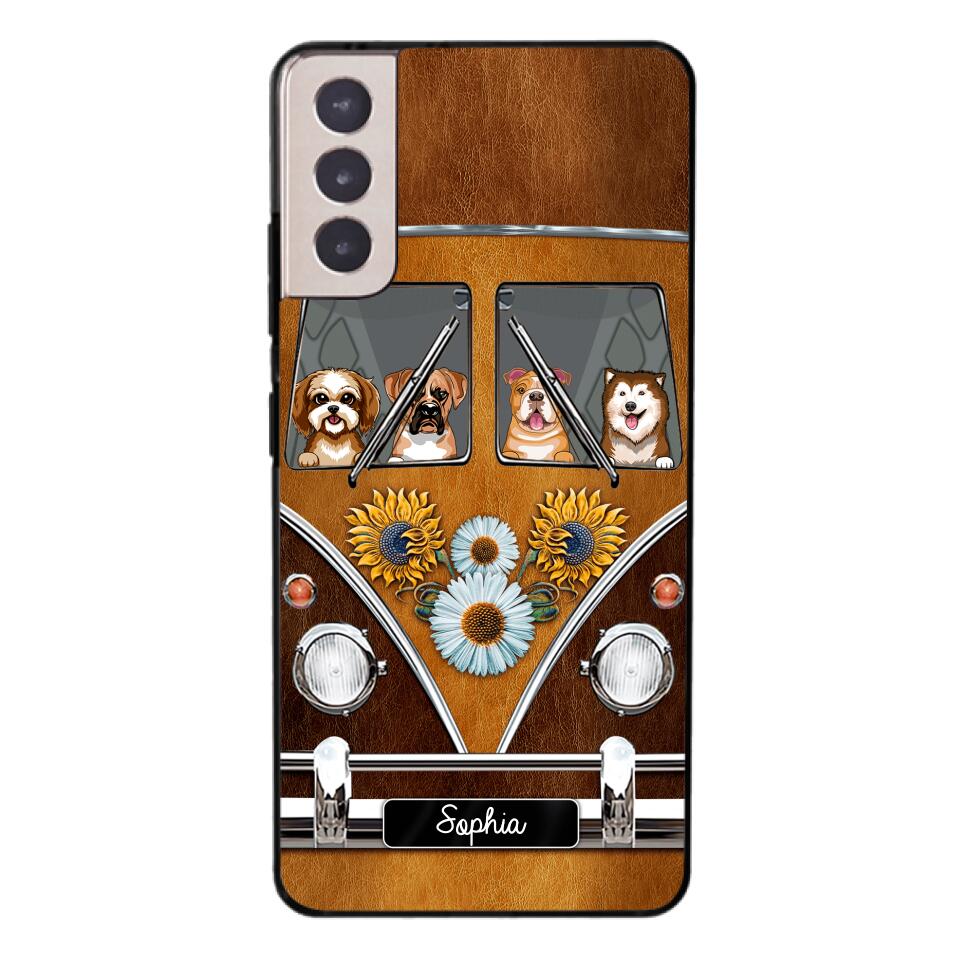 Personalized Dog Sunflower Phone Case Printed 22MAY-DT09