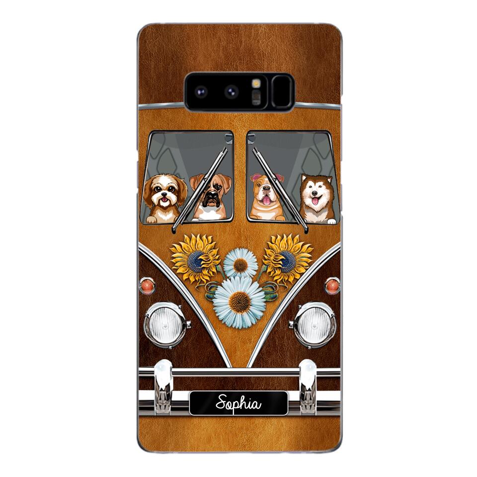 Personalized Dog Sunflower Phone Case Printed 22MAY-DT09