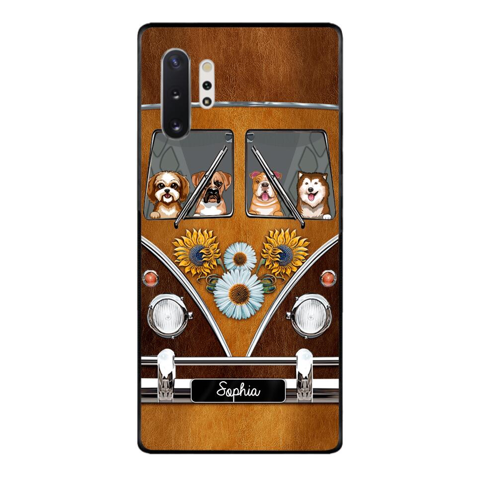 Personalized Dog Sunflower Phone Case Printed 22MAY-DT09