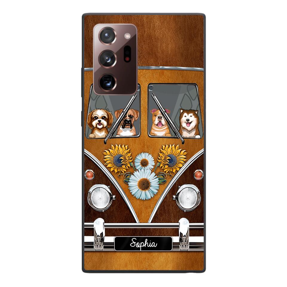 Personalized Dog Sunflower Phone Case Printed 22MAY-DT09