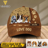 Personalized Love Dog Peaked Cap Printed NQDT0905
