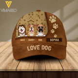Personalized Love Dog Peaked Cap Printed NQDT0905