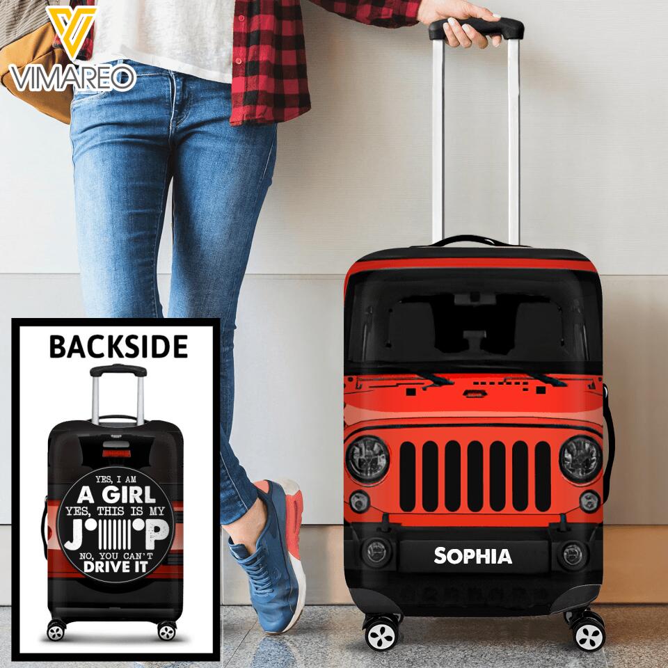 Personalized Jeep Lover Luggage Cover Printed 22MAY-DT10