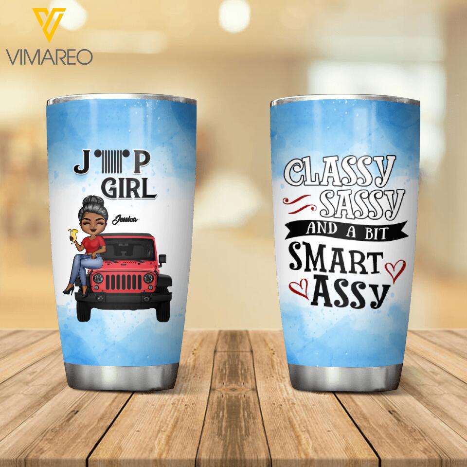Personalized Jeep Girl Tumbler Printed 22MAY-LN10