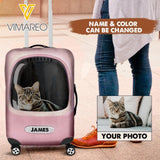 DH Personalized Cat Image Luggage Cover Printed HC1005