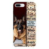 PERSONALIZED GOD SAID SEND THEM WITHOUT WINGS DOGS ARE ANGELS UPLOAD PHOTO PHONECASE QTDT1105