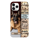 PERSONALIZED GOD SAID SEND THEM WITHOUT WINGS DOGS ARE ANGELS UPLOAD PHOTO PHONECASE QTDT1105