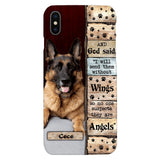 PERSONALIZED GOD SAID SEND THEM WITHOUT WINGS DOGS ARE ANGELS UPLOAD PHOTO PHONECASE QTDT1105