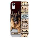 PERSONALIZED GOD SAID SEND THEM WITHOUT WINGS DOGS ARE ANGELS UPLOAD PHOTO PHONECASE QTDT1105