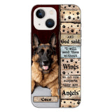 PERSONALIZED GOD SAID SEND THEM WITHOUT WINGS DOGS ARE ANGELS UPLOAD PHOTO PHONECASE QTDT1105