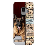 PERSONALIZED GOD SAID SEND THEM WITHOUT WINGS DOGS ARE ANGELS UPLOAD PHOTO PHONECASE QTDT1105
