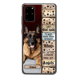 PERSONALIZED GOD SAID SEND THEM WITHOUT WINGS DOGS ARE ANGELS UPLOAD PHOTO PHONECASE QTDT1105