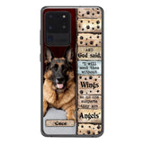PERSONALIZED GOD SAID SEND THEM WITHOUT WINGS DOGS ARE ANGELS UPLOAD PHOTO PHONECASE QTDT1105