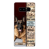 PERSONALIZED GOD SAID SEND THEM WITHOUT WINGS DOGS ARE ANGELS UPLOAD PHOTO PHONECASE QTDT1105