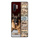 PERSONALIZED GOD SAID SEND THEM WITHOUT WINGS DOGS ARE ANGELS UPLOAD PHOTO PHONECASE QTDT1105