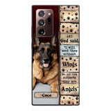 PERSONALIZED GOD SAID SEND THEM WITHOUT WINGS DOGS ARE ANGELS UPLOAD PHOTO PHONECASE QTDT1105