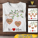 PERSONALIZED LOVE GRANDMA OR MOM KID NAME HEART TSHIRT NQDT1105