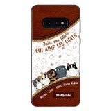 Coque de téléphone personnalisée pour amoureux des chats imprimée 22MAY-DT12