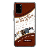 Coque de téléphone personnalisée pour amoureux des chats imprimée 22MAY-DT12