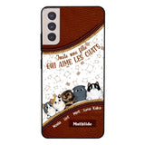 Coque de téléphone personnalisée pour amoureux des chats imprimée 22MAY-DT12