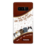 Coque de téléphone personnalisée pour amoureux des chats imprimée 22MAY-DT12