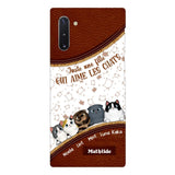 Coque de téléphone personnalisée pour amoureux des chats imprimée 22MAY-DT12