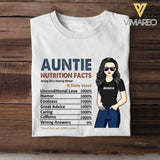 PERSONALIZED AUNTIE NUTRITION FACTS  TSHIRTS NQHC1305