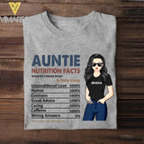 PERSONALIZED AUNTIE NUTRITION FACTS  TSHIRTS NQHC1305