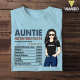 PERSONALIZED AUNTIE NUTRITION FACTS  TSHIRTS NQHC1305