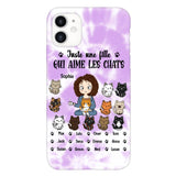 Personalized Girl Love Cat Phone Case Printed 22MAY-HQ13