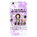 Personalized Girl Love Cat Phone Case Printed 22MAY-HQ13