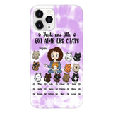 Personalized Girl Love Cat Phone Case Printed 22MAY-HQ13